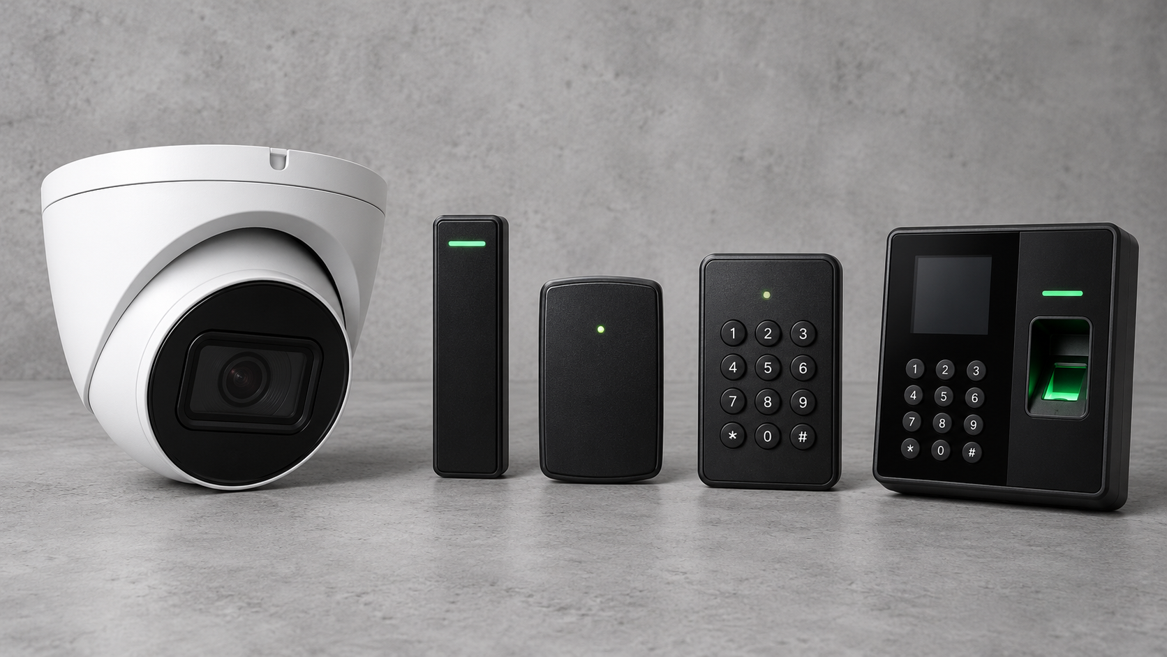 CCTV camera with access control readers