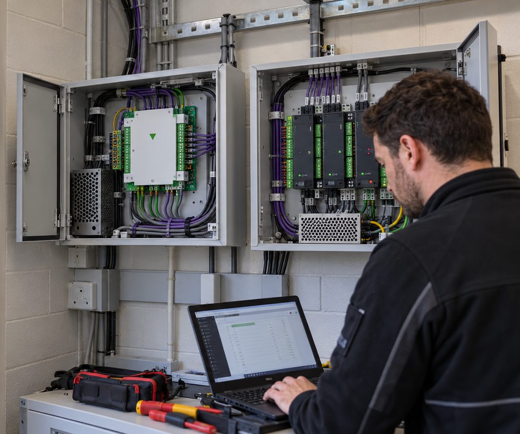 On-site commercial security commissioning