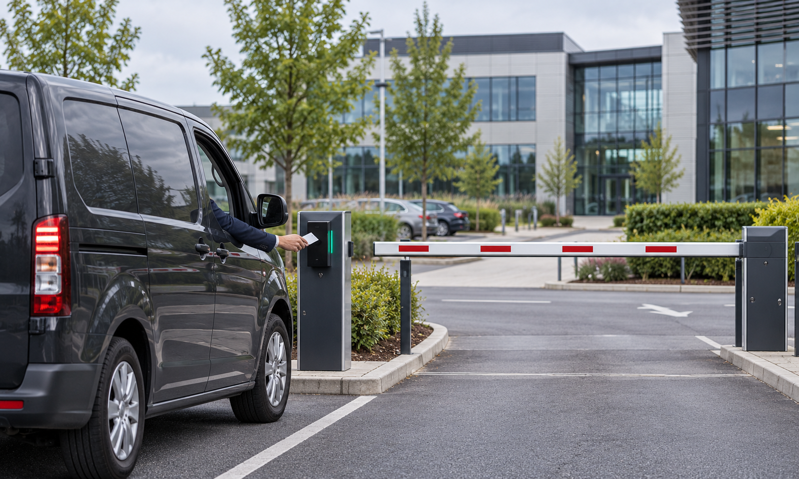 Secure Commercial Car Park Entrance